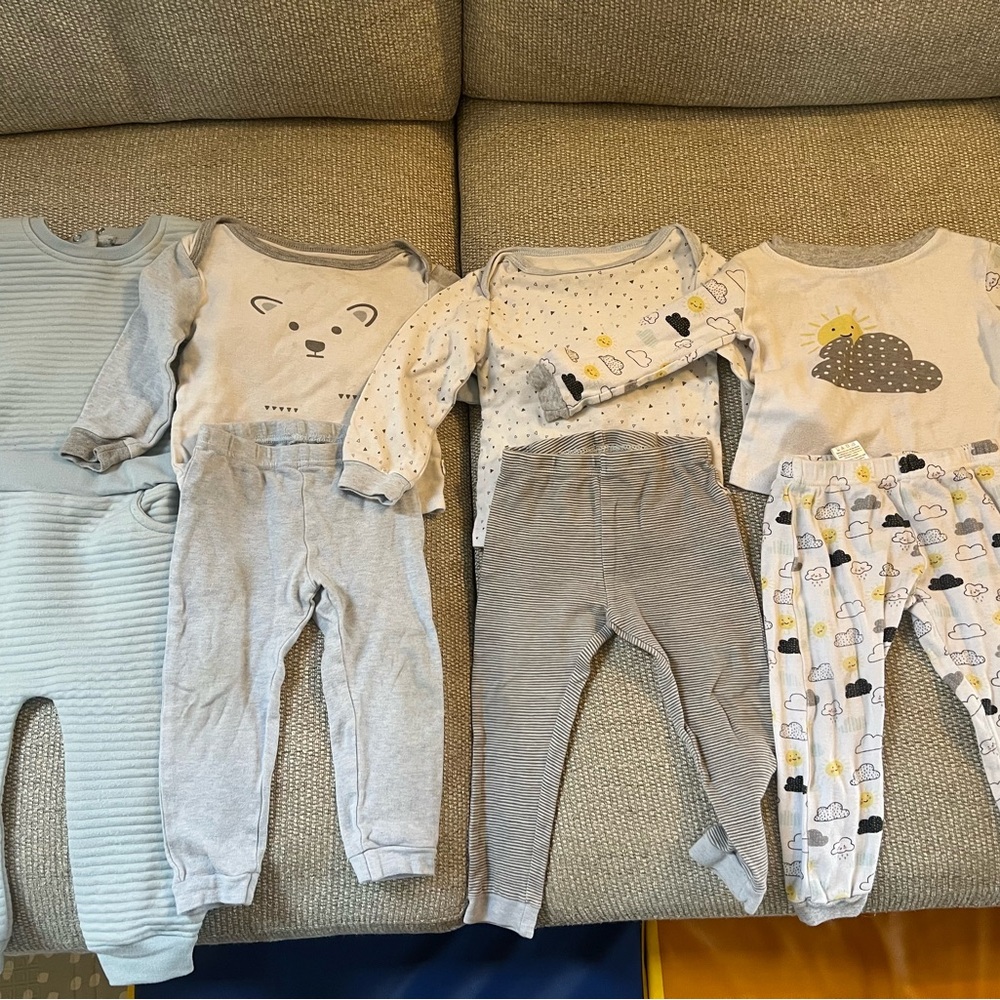 Snugabye 2 piece pj or play clothing sets. 100% cotton